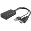 MicroConnect Adapter HDMI 1.4 - DisplayPort 1.2 MF / 3840x2160@30Hz / Aktiv / mit USB-Stromversorgung / 0,3m / schwarz