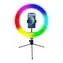 Powerton WPRL1RGB - Ringlicht 10" RGB LED klein / Temperatur- und Helligkeitseinstellung & Telefonhalter und Stativ