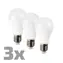 ECOLUX LED-Leuchtmittel 3er-Pack 12W / klassische Form / E27 / 3000K / 270° / 980lm / 3 Stück im Pack