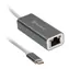 Silverstone SST-EP13C Adapter USB-C - RJ45 grau