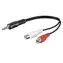 MicroConnect Audio Adapter Klinke 3,5mm (M) - 2x Cinch (F) 0,2m schwarz