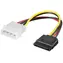 MicroConnect Stromadapter MOLEX (4-polig) (M) - SATA (15-polig) (F) 0,2 m