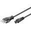 MicroConnect Netzkabel DK Typ-K - C5 1,8 m schwarz / dänisches Ende