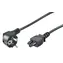 MicroConnect Netzkabel Schuko 90° Winkel - C5 10m schwarz