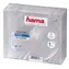 HAMA 44748 CD BOX Ersatzhülle 5 Stück transparent-schwarz