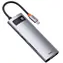 Baseus CAHUB-CV0G Metal Gleam Series Dockingstation / 3x USB 3.0 / 1x HDMI / 1x USB-C / 1x RJ45 / microSD/SD