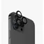 UNIQ Optix Aluminium-Kameraobjektiv-Schutzglas für Apple iPhone 15 Pro Max Midnight (schwarz)