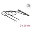 DeLock Dualband Antenne WLAN WiFi 6 Twin 2x i-PEX MHF 4L (M) 25 cm schwarz