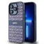 DKNY PU-Leder-Rückseite mit Ton-in-Ton-Streifenmuster für Apple iPhone 15 Pro, Blau