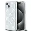 DKNY Liquid Glitter Checkered Pattern Backcover für Apple iPhone 15 klar