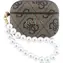Guess PU 4G Classic Logo Pearl Strap Case für AirPods Pro 3 Braun