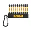 DeWalt DT7276 / Bitsatz mit Karabiner 2x PZ1 & 6x PZ2 & 2x PZ3 / 10-tlg
