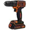 Black&Decker BDCDC18KB / Akku-Bohrschrauber / 18V / 2x1,5Ah / 10mm Bohrfutter / 650 U/min / 30 Nm
