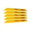DeWalt DT2353 / Bimetall-Sägeblätter / für Metall & Blech & Rohre und Profile 3-8mm / Blattlänge 203 mm / 5Stk