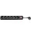 MicroConnect Verlängerungskabel 6 Steckdosen 3M schwarz / mit Schalter / Schuko