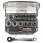 Gedore 3300026 / Ratschen- und Verlängerungsset / 1/4" / 23-tlg