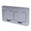 Solight 5B323 Bodeneinbau-Doppelsteckdose / IP55 / rechteckige Abdeckung