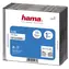 HAMA CD BOX SLIM Ersatzhülle 10 Stück transparent-schwarz