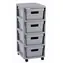 Curver INFINITY Regal mit Schubladen 4x11l hellgrau