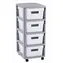 Curver INFINITY Regal mit Schubladen 4x11l grau-weiß