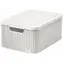 Curver Rattan Style2 M Aufbewahrungsbox mit Deckel 18 l cremeweiß / 39,3 x 29,3 x 18,7 cm