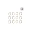 MSV 12er Set Duschvorhangringe beige / Polypropylen / 5,8 x 3,8 cm