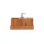 MSV BAMBOU 3er Set Badaccessoires Bambus/Edelstahl