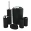 MSV HANNAH 6er Badaccessoires Set Mattschwarz/Kunststoff