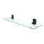 Spirella TAKU Wandregal 60 cm Mattschwarz / Stahl / Glas
