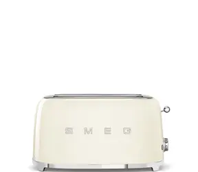 Ausgepackt - SMEG Toaster im Retro-Stil der 50er Jahre, cremefarben, 950 W, 2 Schlitze, 4 Toasts, ausgepackt