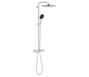 Grohe Vitalio Comfort - Duschset mit Thermostat 25 x 25 cm | 2 Strahlarten | Chrom