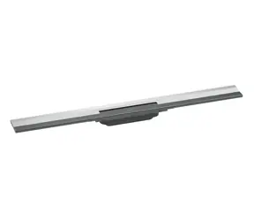 Hansgrohe RainDrain Flex - Lineare Duschrinne mit Edelstahlrost 800 | Wandmontage | kürzbar, verchromt