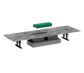 Hansgrohe uBox Universal - Set für die flächenbündige Montage einer linearen Duschrinne 80 cm | Edelstahl