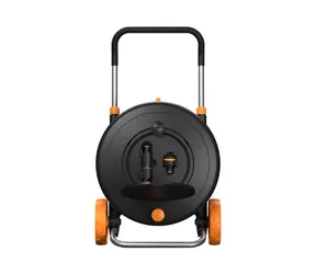 Fiskars 1071670 Comfort Bewässerungsrad L Mobile Trommel mit Gartenschlauch 1/2" 31,5 m