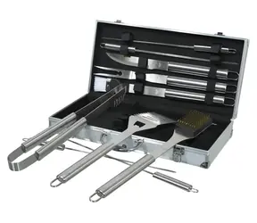 Cattara Grillbesteck-Set, 11-teilig, ALU-Koffer