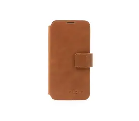 FIXED ProFit Leder-Büchertasche für Apple iPhone 14 Pro, braun