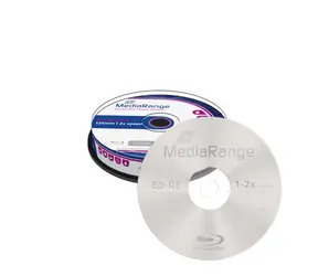 MediaRange MR501 Bluray 25 GB 10 Stück BD-RE Spindel 2x Geschwindigkeit