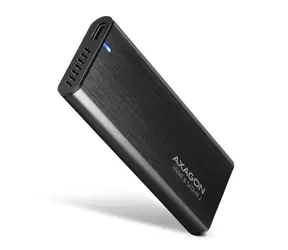 Axagon EEM2-SB2, USB-C 10 Gbit/s - M.2 NVMe & SATA SSD Metall-RAW-Box, schraubenlos, schwarz