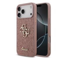 Guess PU FIXED Glitter 4G Metal Logo Backcover für iPhone 17 Pro Max Pink
