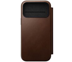 Nomad Modern Leather Folio Case für Apple iPhone 17 Pro Max Braun