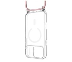 FIXED MagPure Neck Case mit rosa Lanyard für Apple iPhone 17 Pro Max