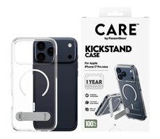 PanzerGlass CARE Schutzhülle für Apple iPhone 17 Pro Max mit Ständer, silber/weiß, MagSafe