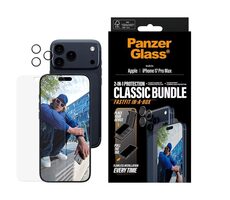PanzerGlass Screen Protector für iPhone 17 Pro Max 2-in-1 (Klassische Passform + Schlaufen)
