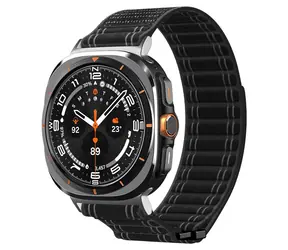 Spigen Stoffarmband (Klettverschluss) für Samsung Galaxy Watch Ultra 47 mm, schwarz