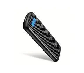 Axagon EEM2-SC, externes USB-C-Gehäuse (10 Gbit/s) für M.2 NVMe SSDs, schraubenlos, geripptes Aluminium