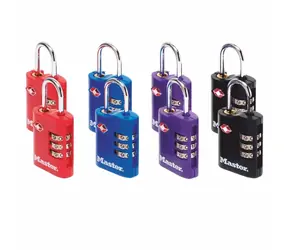 Master Lock 4686EURT SET Set mit 2 TSA-Zahlenvorhängeschlössern (1 Packung