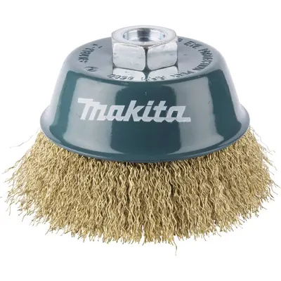 Makita D-39805 Topfbürste aus Stahldraht, 100 mm (messingbeschichtet)