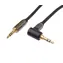 PremiumCord 3,5-mm-Klinkenstecker - 3,5-mm-Klinkenstecker, 90° abgewinkelt / Audiokabel / Stereo / geschirmt / 1,5 m