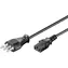MicroConnect Netzkabel Italien Typ L - C13 5 m schwarz / Netzkabel / 250 V / 10 A