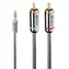 Lindy Cromo 5m anthrazit / Audiokabel / 3,5-mm-Klinkenstecker - 2x Cinch